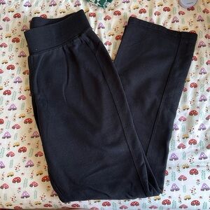 Black Straight Leg Sweatpants